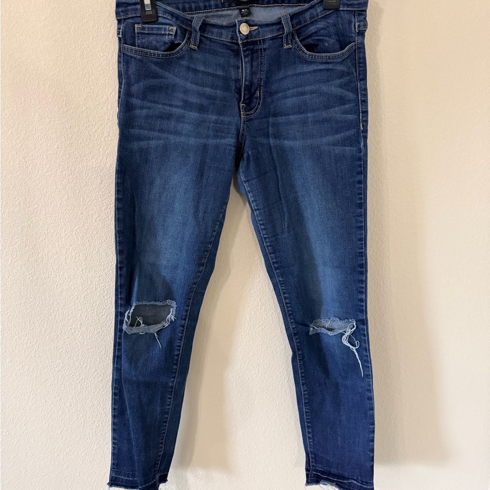 Flying Monkey Dark Blue Distressed Skinny Jeans